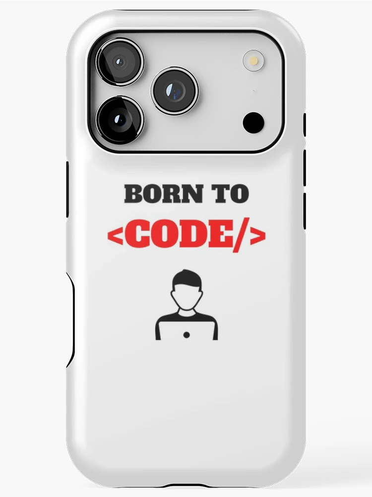 Thumbnail 1 of 4, iPhone Case, Born To Code, Software Developer, Software Engineer, Computer Science, Web, WWW, Programming Humor, HTML designed and sold by Max-Wear.
