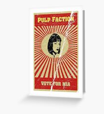 Pulp Faction - Mia Greeting Card