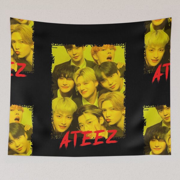 Item preview, ATEEZ Kpop Group Members Yellow Kpop RGB Color Design designed and sold by Piosenka Art.