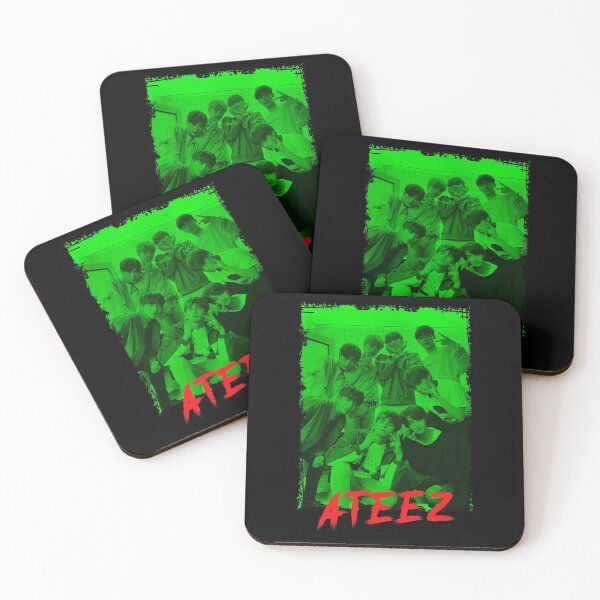 Item preview, ATEEZ Kpop Group Members Green Kpop RGB Color Design designed and sold by Piosenka Art.