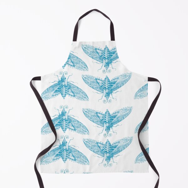 Item preview, Polillas azules sobre blanco designed and sold by AntiquusForma.