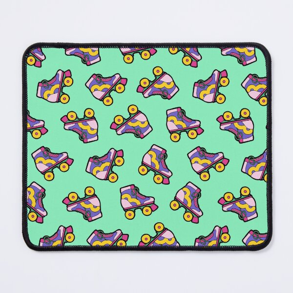 Item preview, 90s Roller Skate Pattern on Neon Jade designed and sold by evannave.