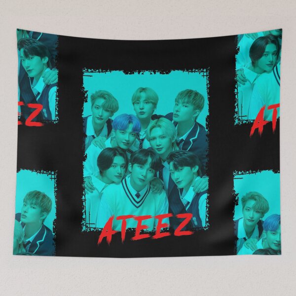 Item preview, ATEEZ Kpop Group Members Blue Kpop RGB Color Design designed and sold by Piosenka Art.