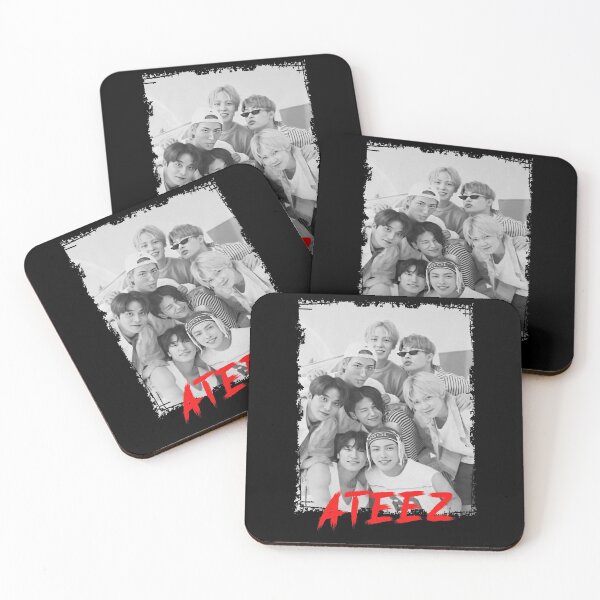 Item preview, ATEEZ Kpop Group Members Black and White Kpop RGB Color Design designed and sold by Piosenka Art.