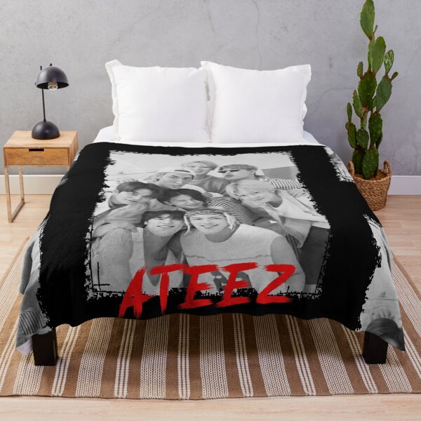 Item preview, ATEEZ Kpop Group Members Black and White Kpop RGB Color Design designed and sold by Piosenka Art.