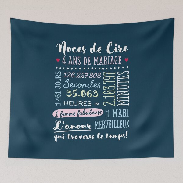 Item preview, Cadeau 4 ans de mariage pour couple - Noces de Cire designed and sold by betternotes.
