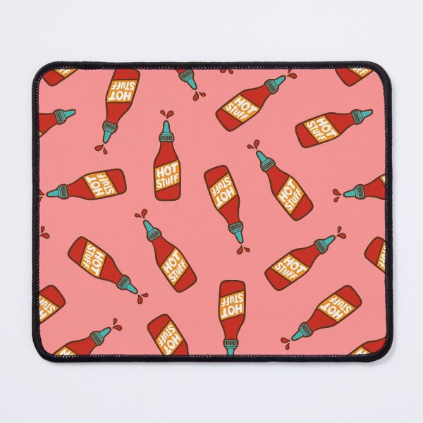Item preview, Hot Stuff Hot Sauce Pattern in Peachy Pink designed and sold by evannave.