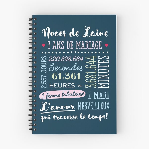 Item preview, Cadeau 7 ans de mariage pour couple - Noces de Laine designed and sold by betternotes.