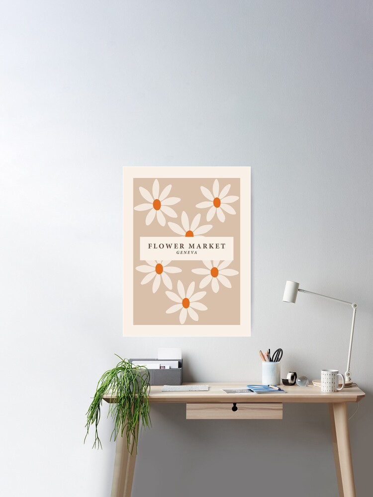 Beige Felt Flowers, Posters, Art Prints, Wall Murals