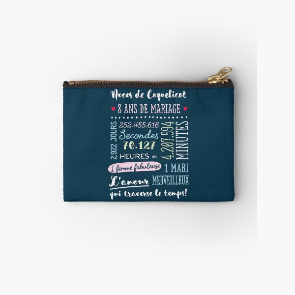 Item preview, Cadeau 8 ans de mariage pour couple - Noces de Coquelicot designed and sold by betternotes.