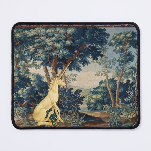 Item preview, UNICORN IN WOODLAND LANDSCAPE AMONG GREENERY AND TREES  designed and sold by BulganLumini.