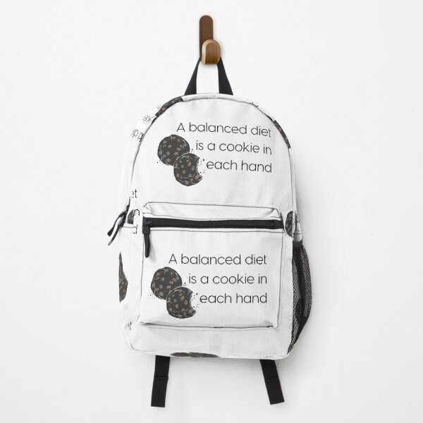 Item preview, Double Chocolate Chip Cookies & Funny Quote: "A Balanced Diet is a Cookie in Each Hand." designed and sold by fowons.