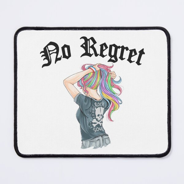 Item preview, No Regret Rock Soul Goth Chick Girl With Rainbow Color Hairstyle designed and sold by darknessjeff86.