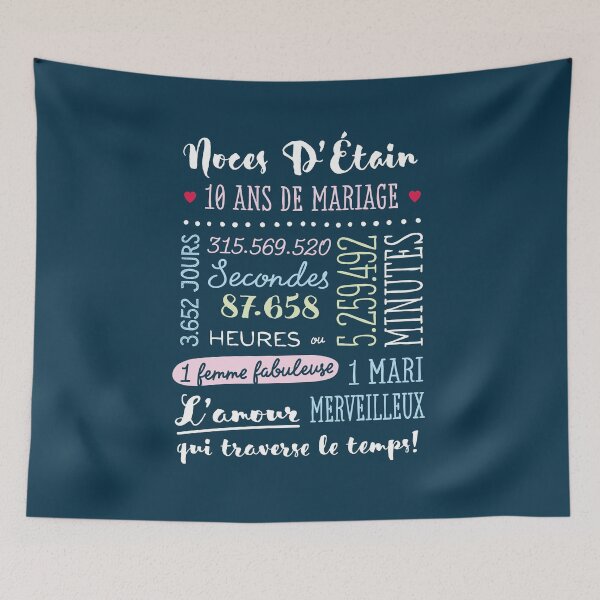 Item preview, Cadeau 10 ans de mariage pour couple - Noces D’Étain designed and sold by betternotes.