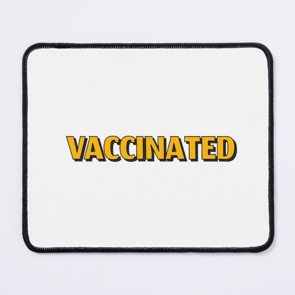 Item preview, Vaccinated - yellow text designed and sold by Inspirationmotivation.