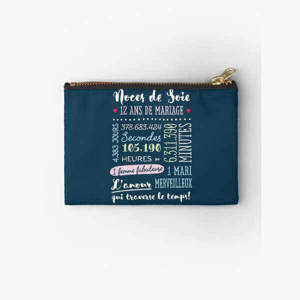 Item preview, Cadeau 12 ans de mariage pour couple - Noces de Soie designed and sold by betternotes.