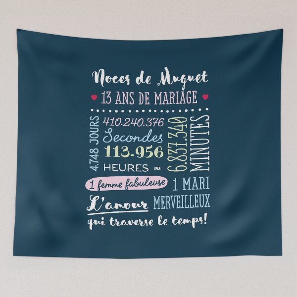 Item preview, Cadeau 13 ans de mariage pour couple - Noces de Muguet designed and sold by betternotes.
