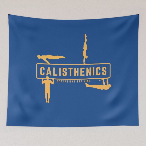 Item preview, Calisthenics & Bodyweight training orange & blue design designed and sold by Atleta-Cali.