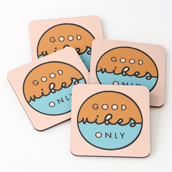 Item preview, GOOD VIBES ONLY ROUND DESIGN WAVES STICKER designed and sold by aydapadi.