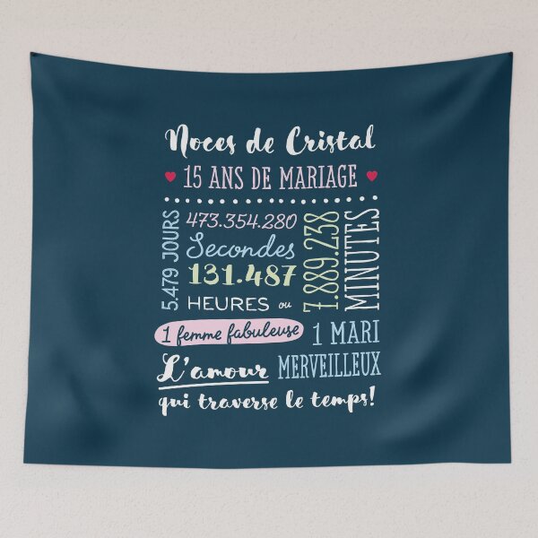 Item preview, Cadeau 15 ans de mariage pour couple - Noces de Cristal designed and sold by betternotes.