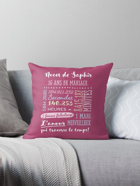 Artikel-Vorschau von Geschenk für 16 Jahre Ehe für Paare – Noces de Saphir, designt und verkauft von betternotes.