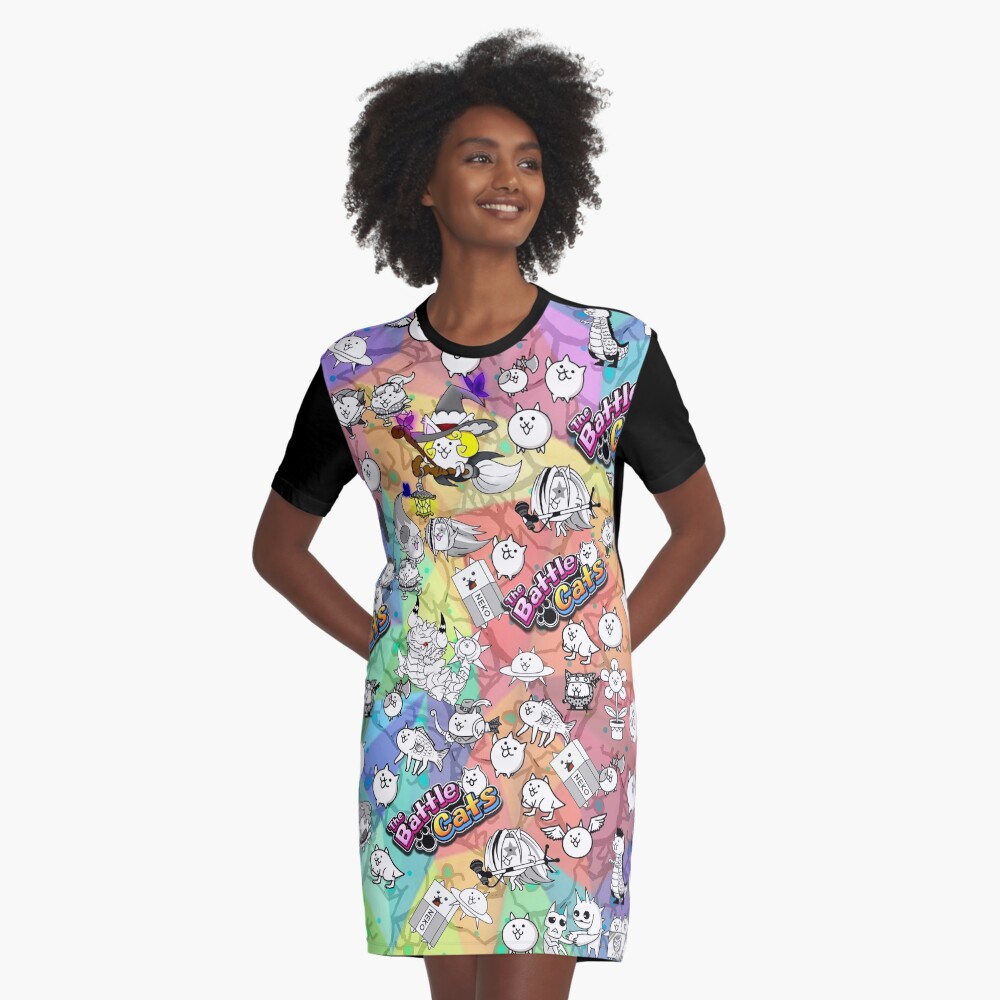 Vista previa del artículo con la obra «Vestido camiseta», diseñado y vendido por PixelRune.