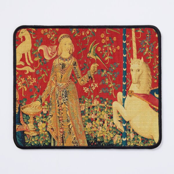 Item preview, LADY AND UNICORN Taste Detail ,Red Green Fantasy Flowers,Animals designed and sold by BulganLumini.