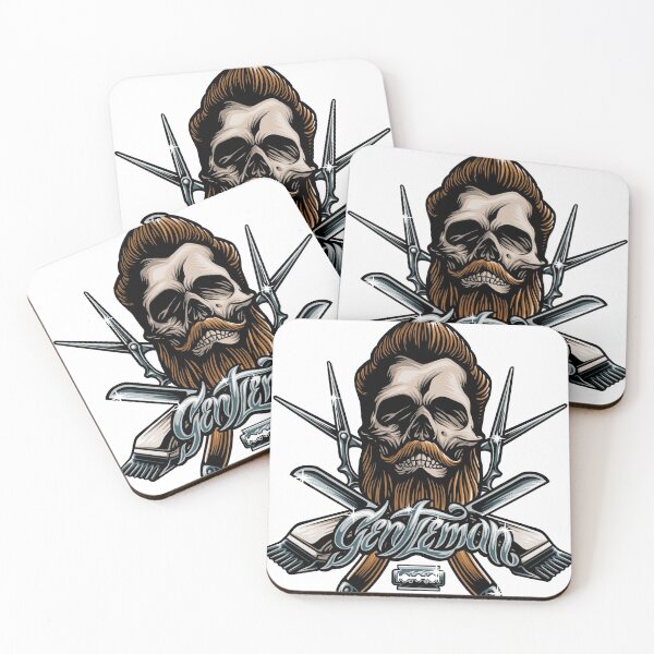 Item preview, Barber Shop Skull Man Bigote designed and sold by Podonok.
