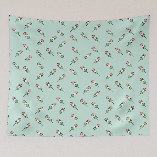 Item preview, kawaii pastel blue dango design designed and sold by moonbean-art.