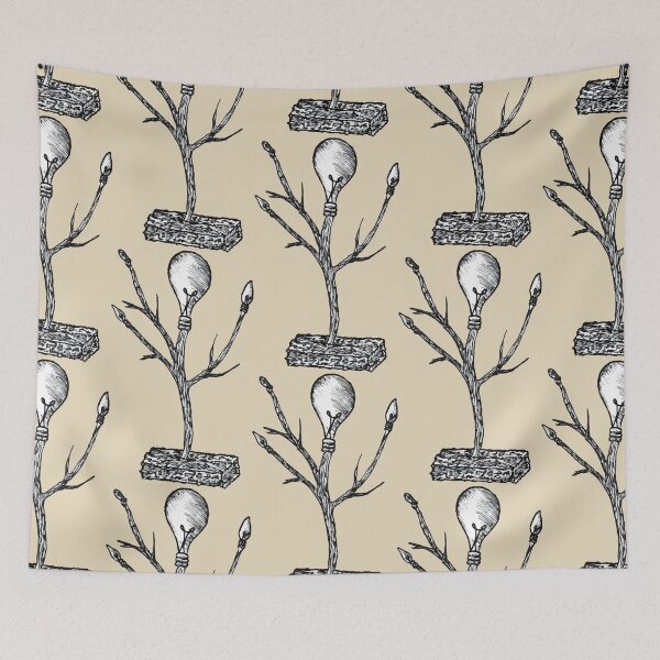 Item preview, 'Light Bulb Tree' - Hand Drawn Surrealistic Design designed and sold by TaltalimDesign.