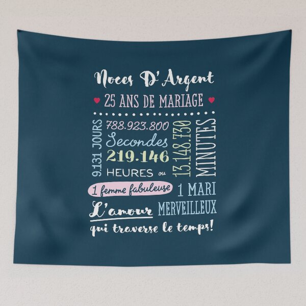 Item preview, Cadeau 25 ans de mariage pour couple - Noces D’Argent designed and sold by betternotes.