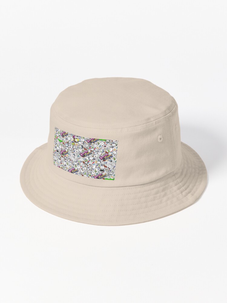 Imagen 1 de 6, Gorro de pescador con la obra Gatos de batalla, diseñada y vendida por PixelRune.