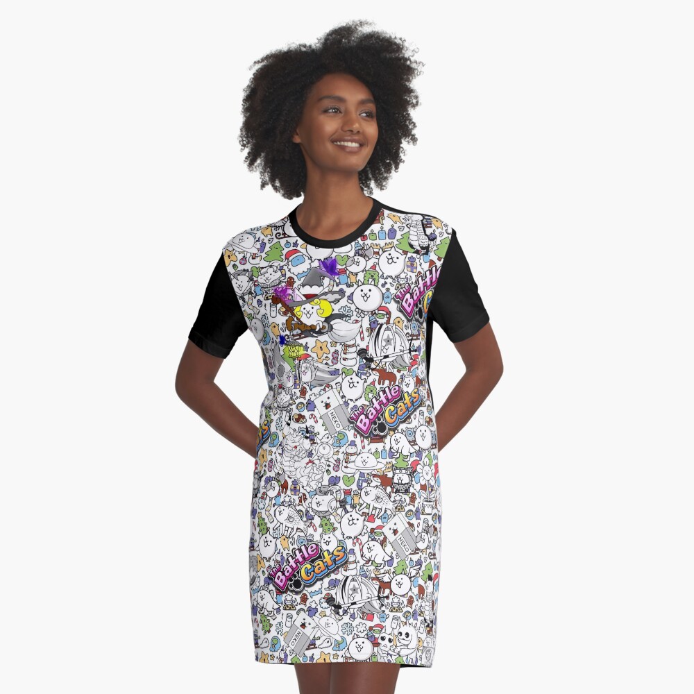 Vista previa del artículo con la obra «Vestido camiseta», diseñado y vendido por PixelRune.