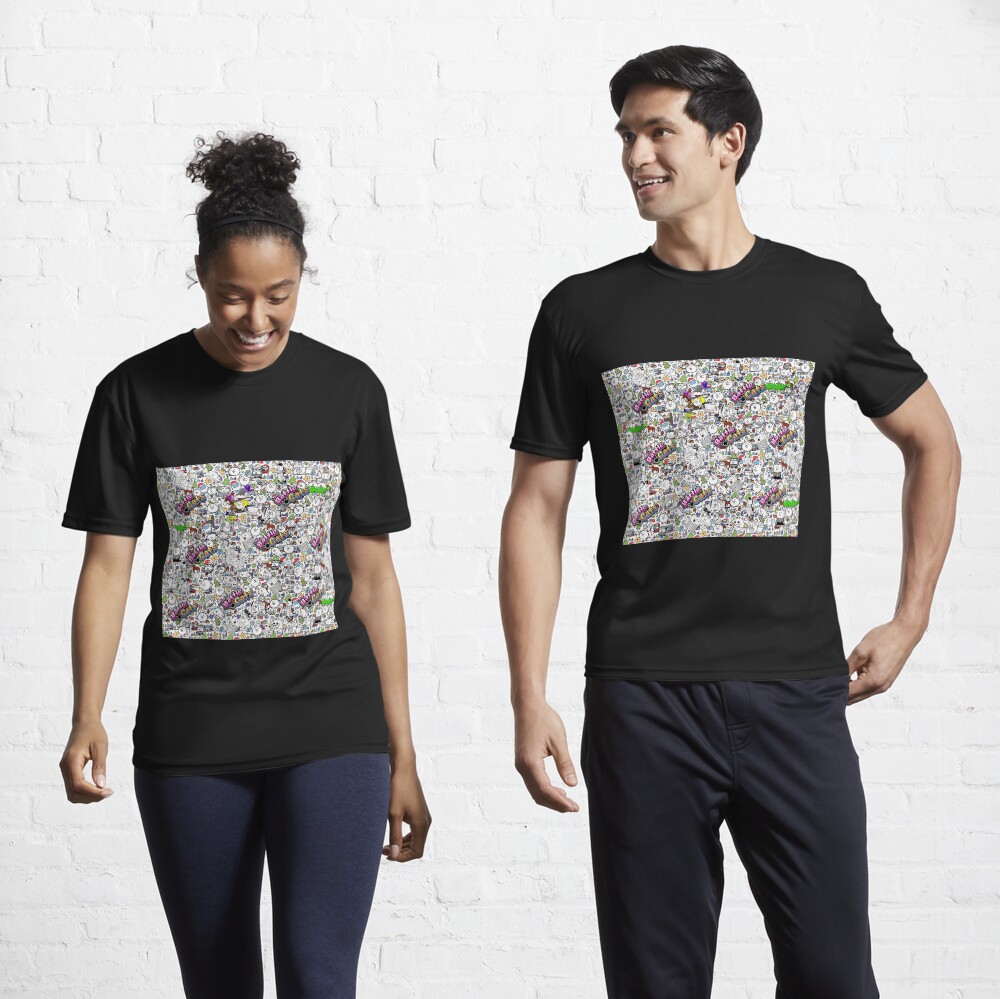 Vista previa del artículo con la obra «Camiseta deportiva», diseñado y vendido por PixelRune.