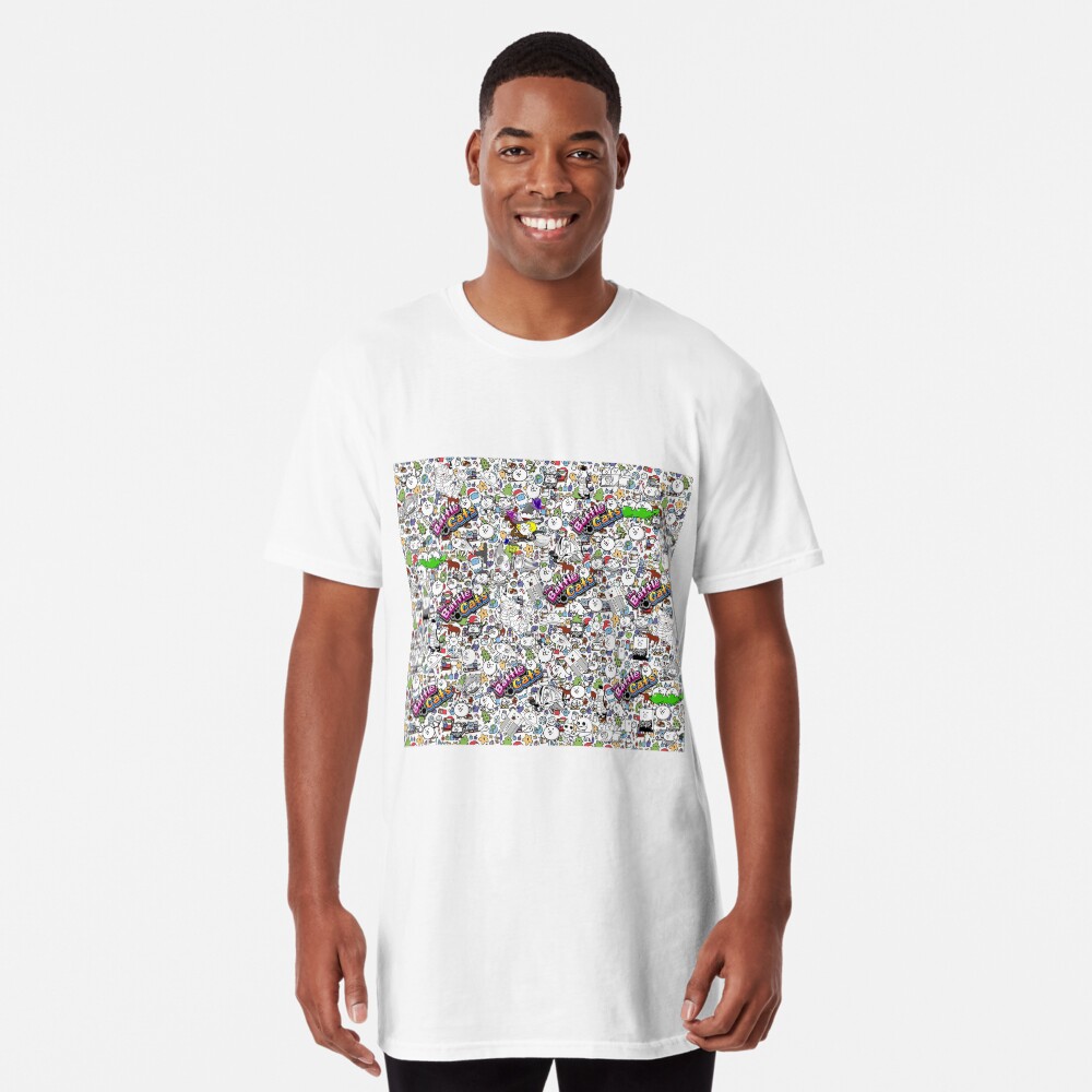 Vista previa del artículo con la obra «Camiseta larga», diseñado y vendido por PixelRune.