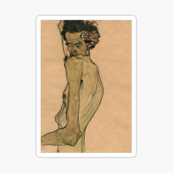 Item preview, Portrait of a man by Egon Schiele designed and sold by Vintage Designs +.