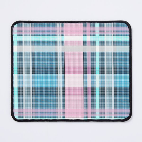 Vista previa del artículo con la obra «Bandera trans estampado a cuadros rosa, azul y blanco», diseñado y vendido por EllyBurg.