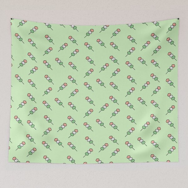 Item preview, kawaii pastel green dango design designed and sold by moonbean-art.