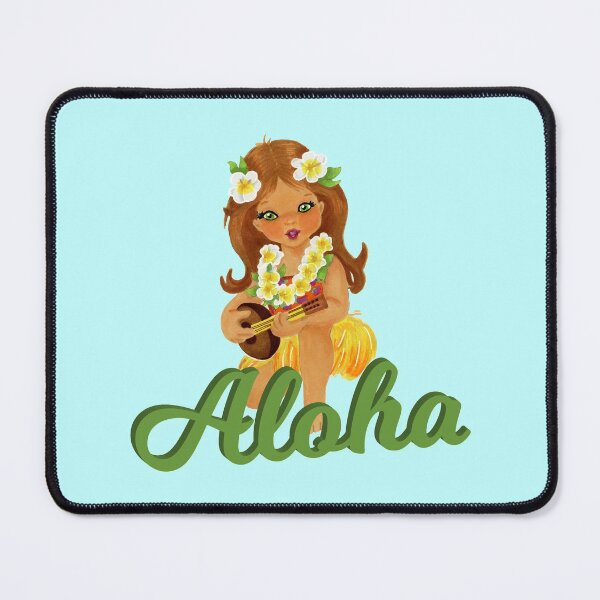 Item preview, Vintage Aloha Hula Girl designed and sold by ComicKitsch.