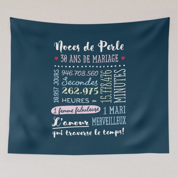 Item preview, Cadeau 30 ans de mariage pour couple - Noces de Perle designed and sold by betternotes.