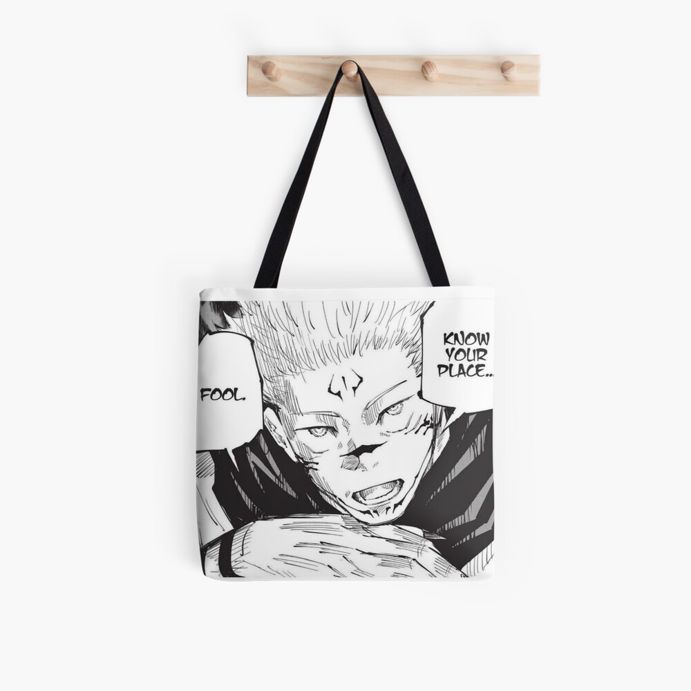 sukuna-know-your-place-fool-jujutsu-kaisen-manga-tote-bag-for