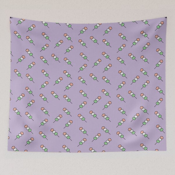Item preview, kawaii pastel purple dango design designed and sold by moonbean-art.