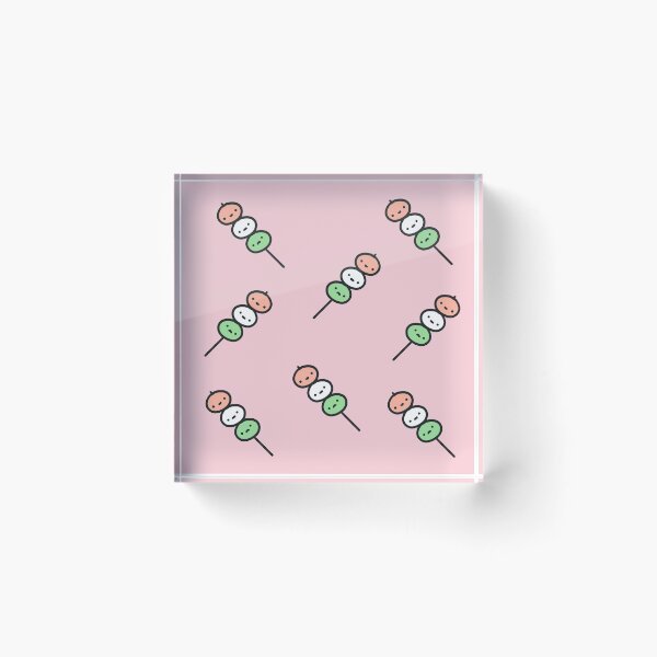 Item preview, kawaii pastel pink dango design designed and sold by moonbean-art.