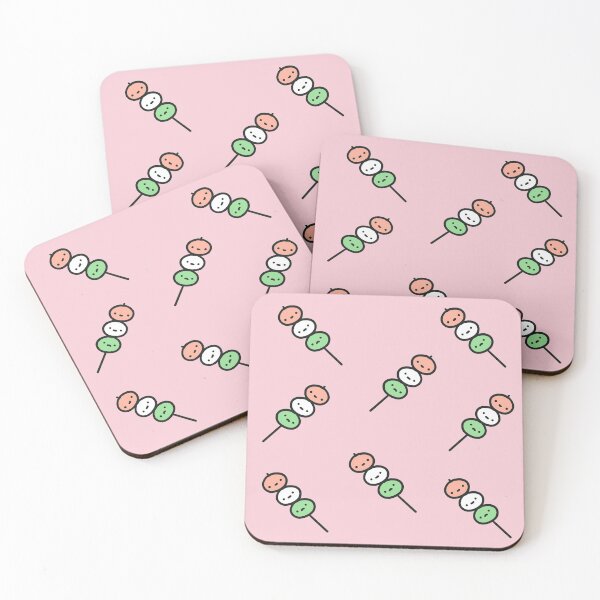 Item preview, kawaii pastel pink dango design designed and sold by moonbean-art.