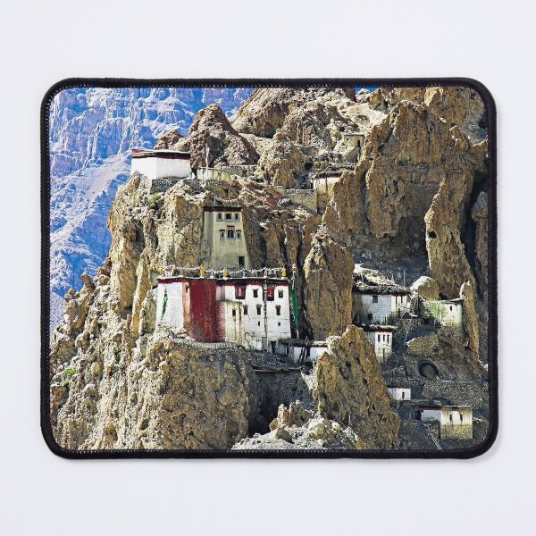 Item preview, Picturesque Mountain Tibetan Buddhist Monastery, Himalayan Landscape designed and sold by worldways.