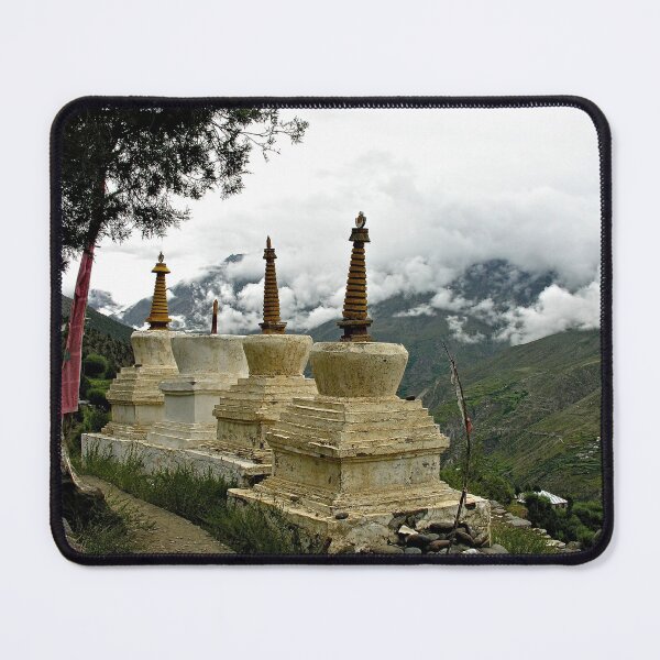 Item preview, Buddhist Stupas Himalaya Mountains Landscape, India designed and sold by worldways.