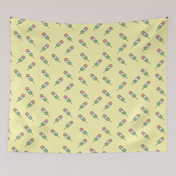 Item preview, kawaii pastel yellow dango design designed and sold by moonbean-art.