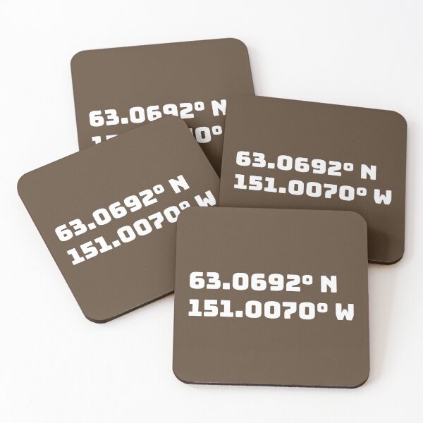 Item preview, Denali Coordinates (White) |  designed and sold by PixelsandPulp.