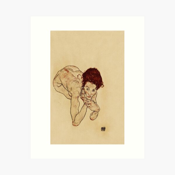 Vista previa del artículo con la obra «Portrait of a woman by Egon Schiele», diseñado y vendido por Vintage Designs +.