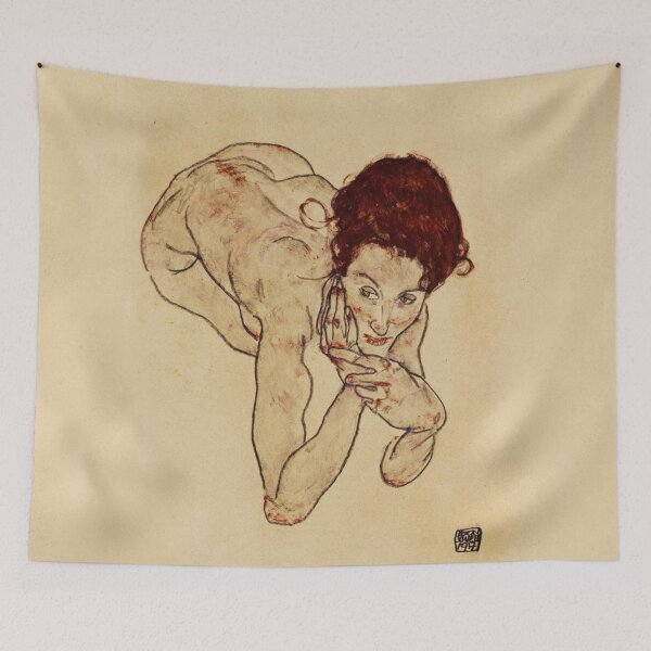 Item preview, Portrait of a woman by Egon Schiele designed and sold by Vintage Designs +.